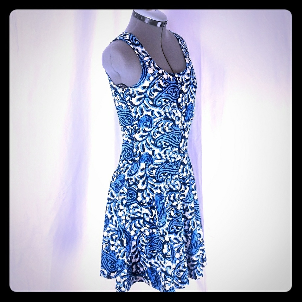 Michael Kors Heritage Blue Dress Zip Back